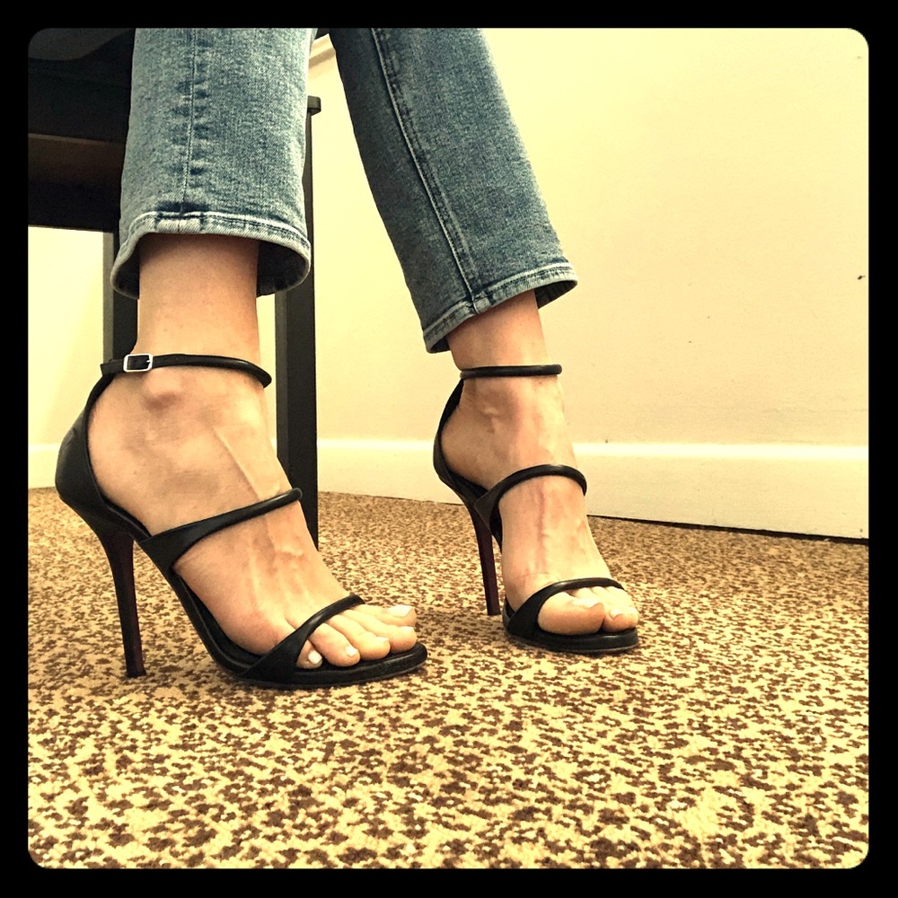 Amanda Gregory Black Strappy Heel